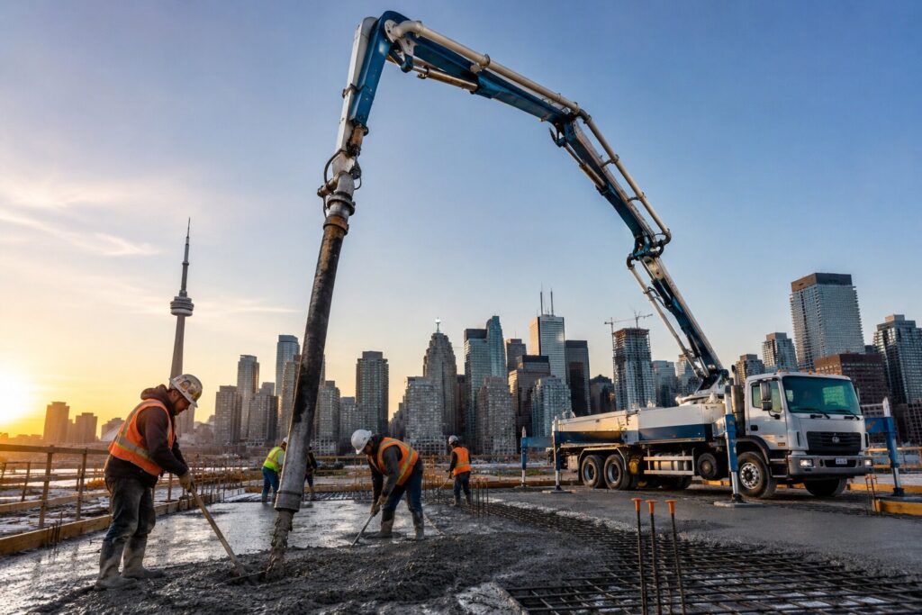 Reliable concrete pumping services in Toronto